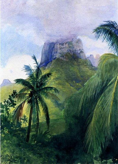 The Peak of Maua Roa, Moorea, Society Islands, 1891 by John La Farge or Lafarge